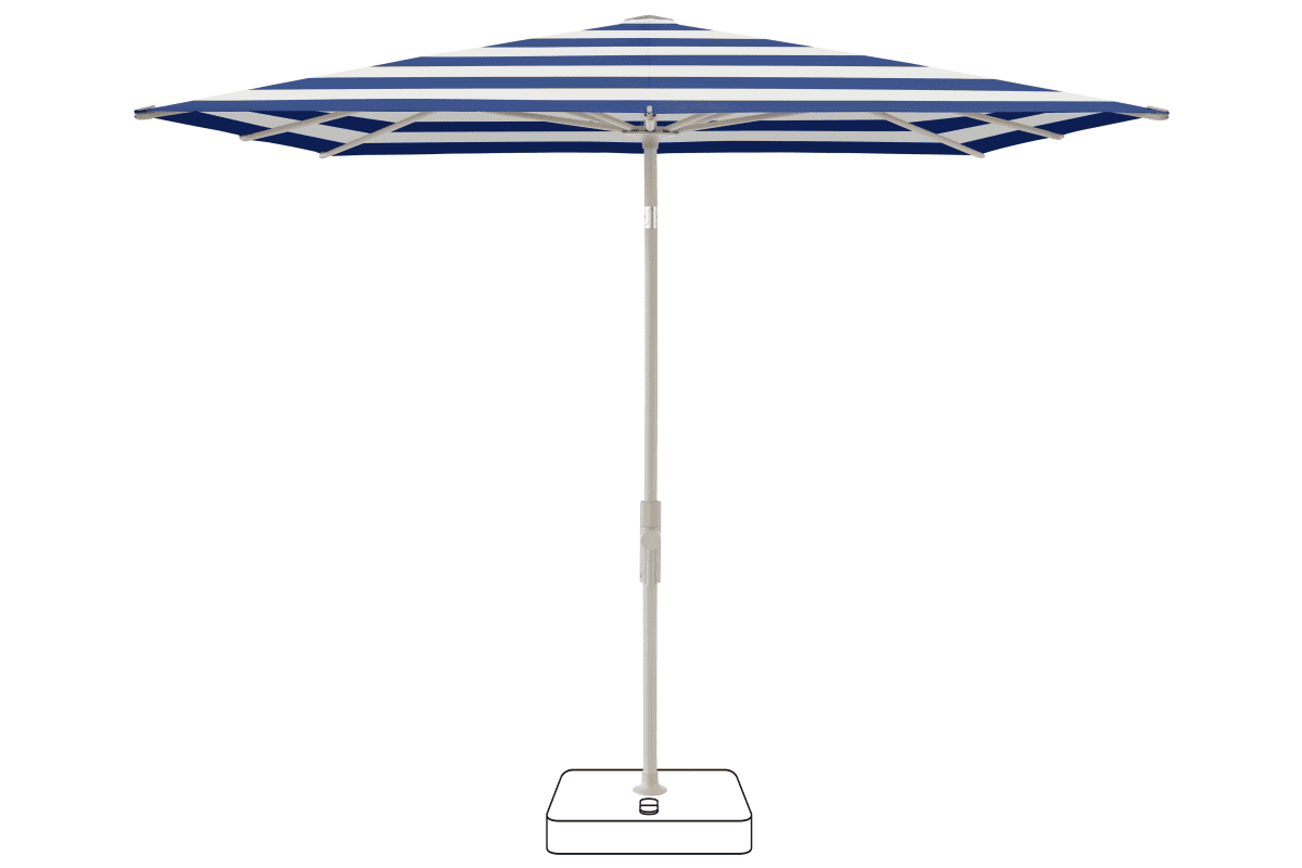 Glatz Parasol VITA Torna carre Cat.5 602 Blue Stripe Gris soie