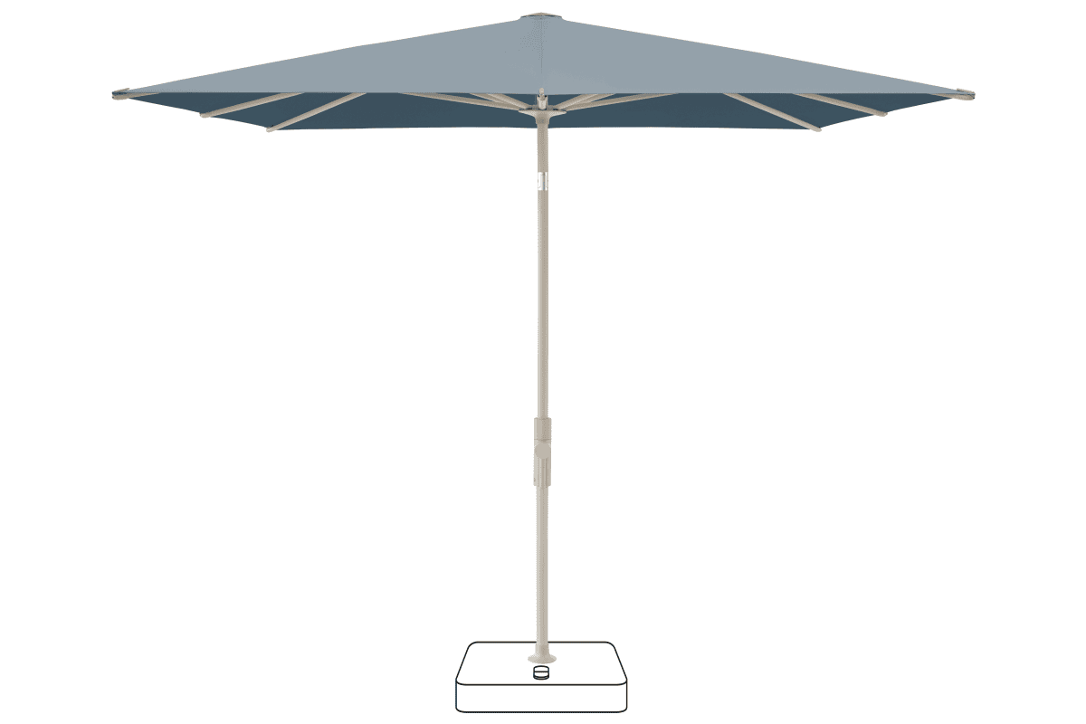 Glatz Parasol VITA Torna carre Cat.5 603 Horizon Gris soie