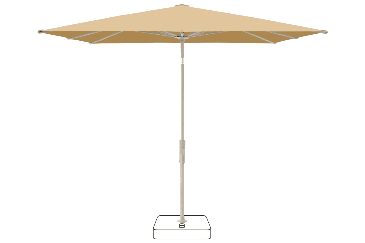Glatz Parasol VITA Torna carre Cat.5 604 Cereal Gris soie