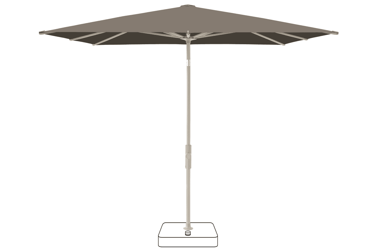 Glatz Parasol VITA Torna carre Cat.5 611 Sandstone Gris soie