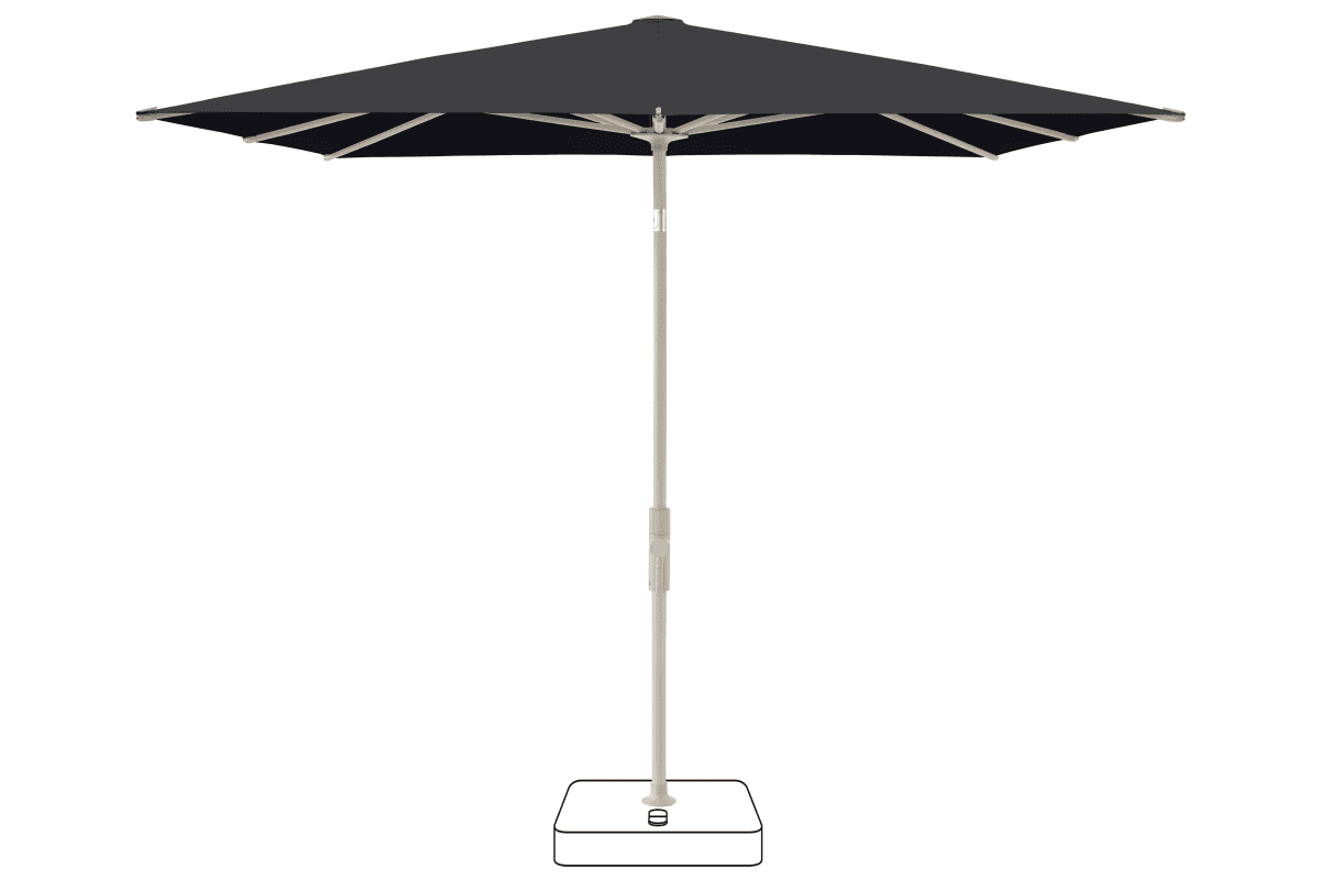 Glatz Parasol VITA Torna carre Cat.5 615 Black Gris soie