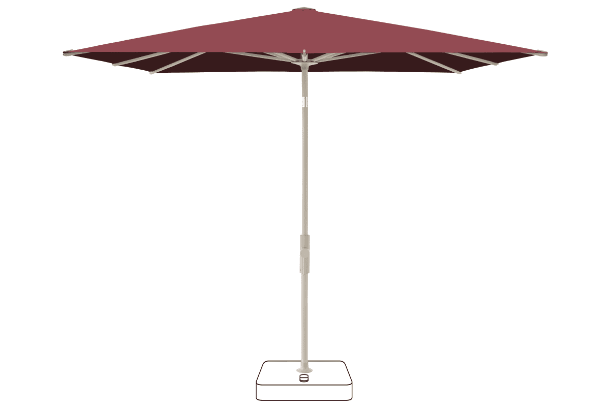 Glatz Parasol VITA Torna carre Cat.5 644 Merlot Gris soie