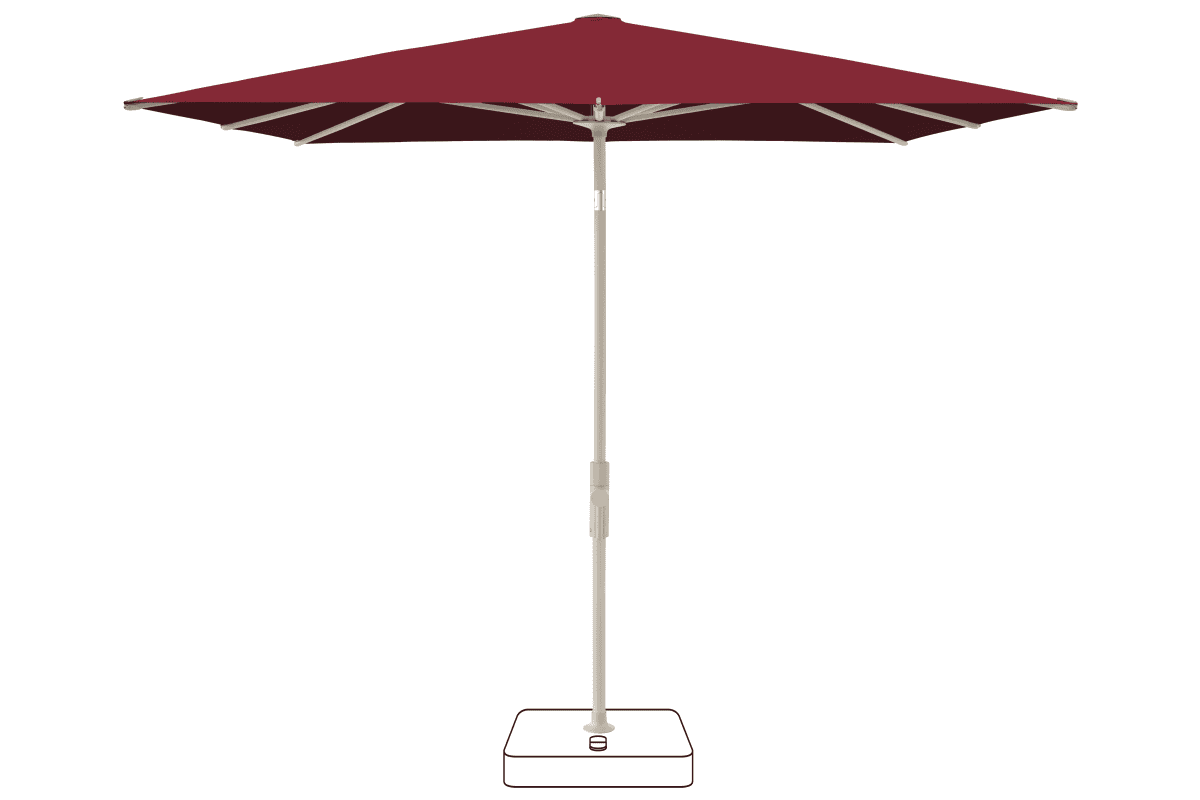 Glatz Parasol VITA Torna carre Cat.5 645 Burgundy Gris soie