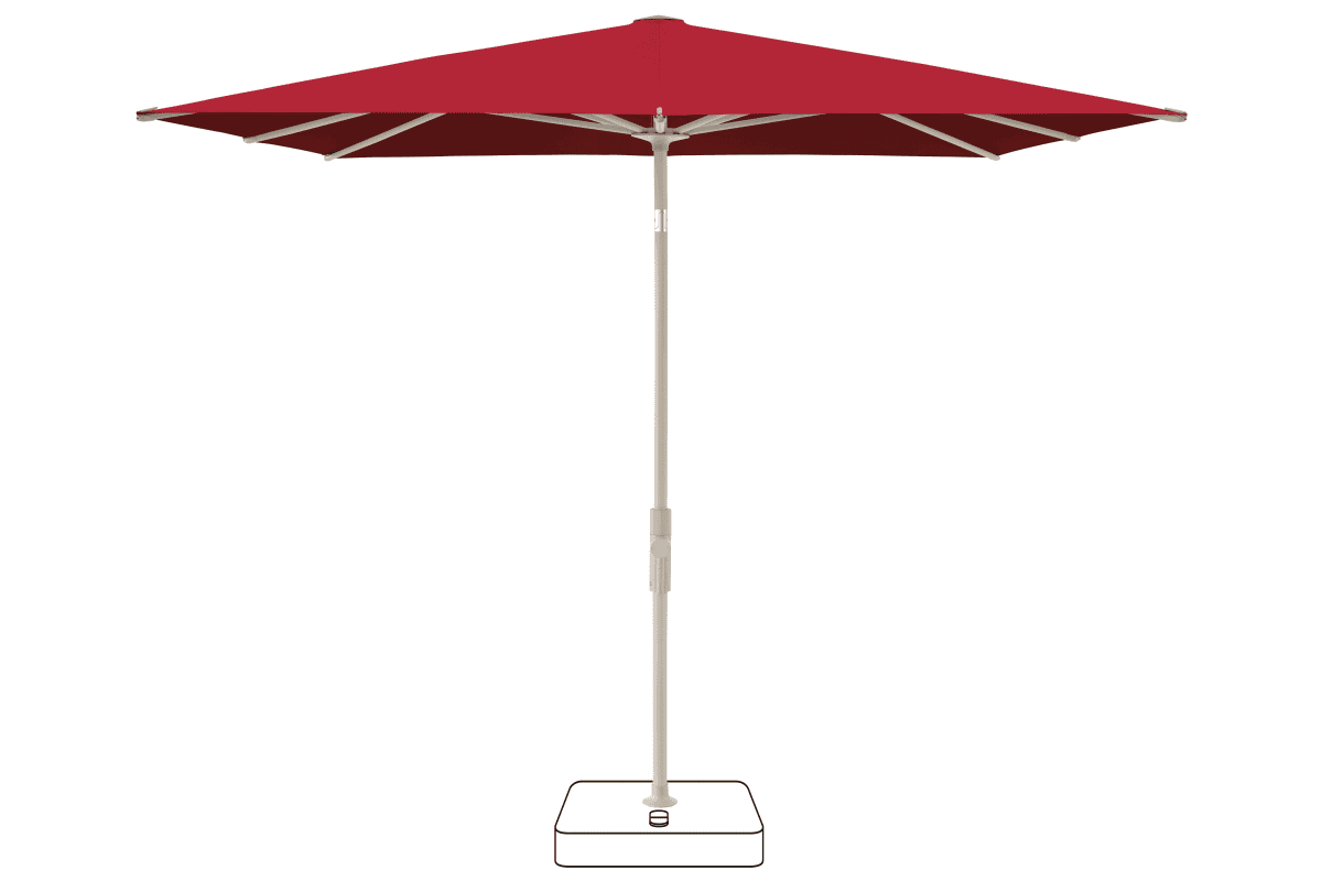 Glatz Parasol VITA Torna carre Cat.5 646 Rubino Gris soie