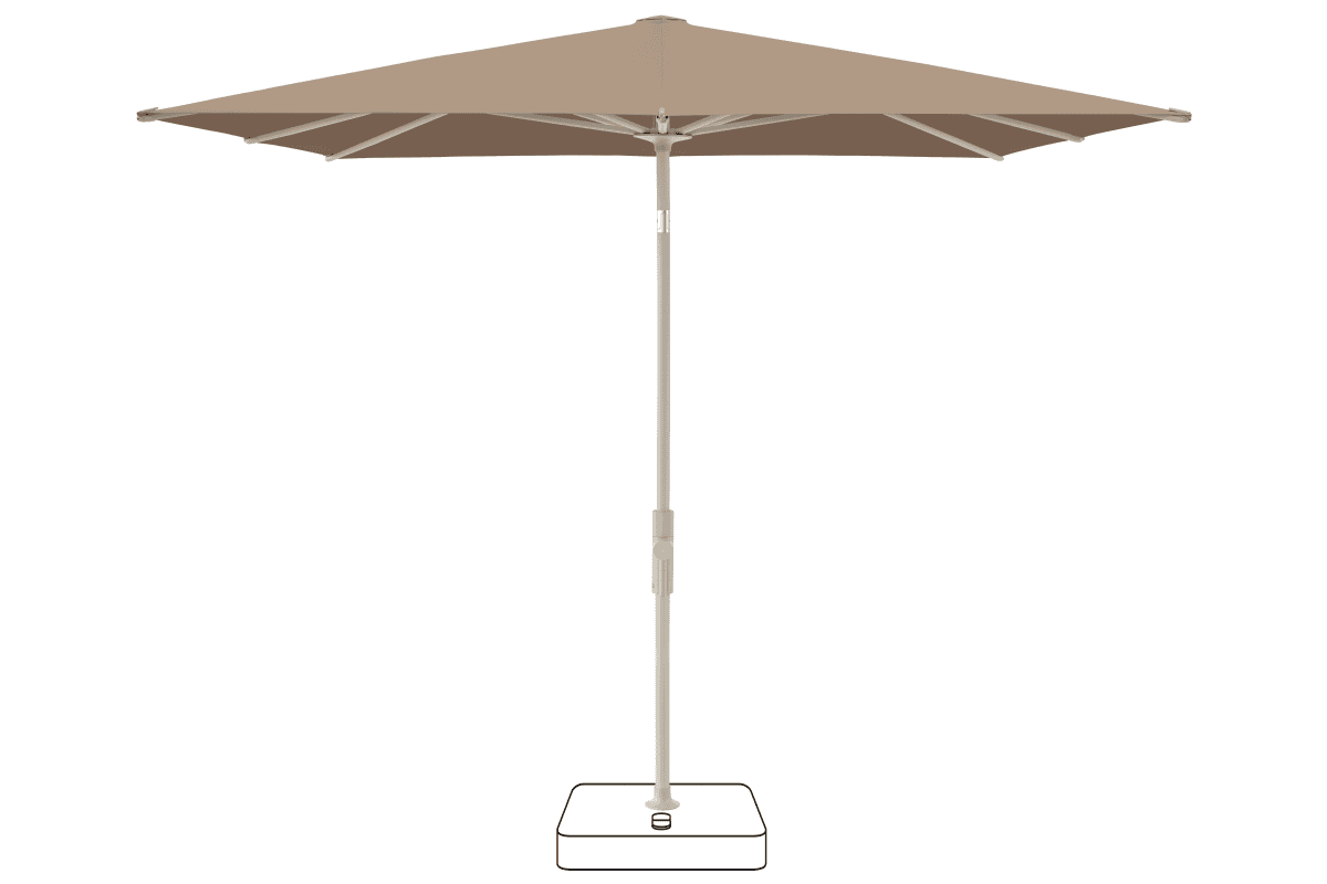 Glatz Parasol VITA Torna carre Cat.5 650 Camel Gris soie