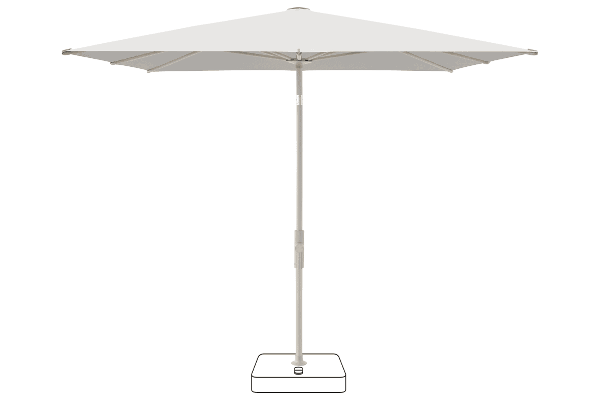 Glatz Parasol VITA Torna carre Cat.5 665 Chrome Gris soie