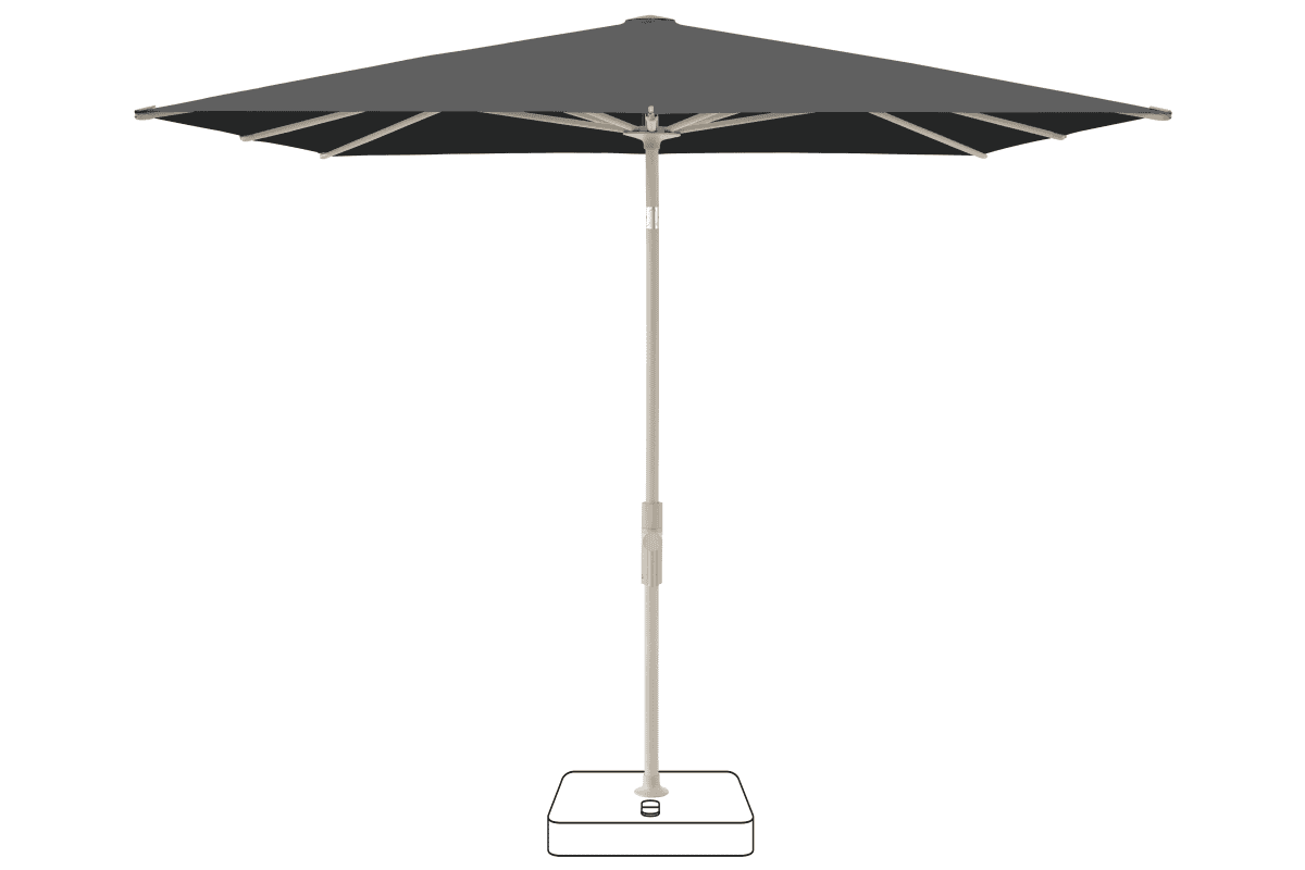 Glatz Parasol VITA Torna carre Cat.5 669 Carbone Gris soie