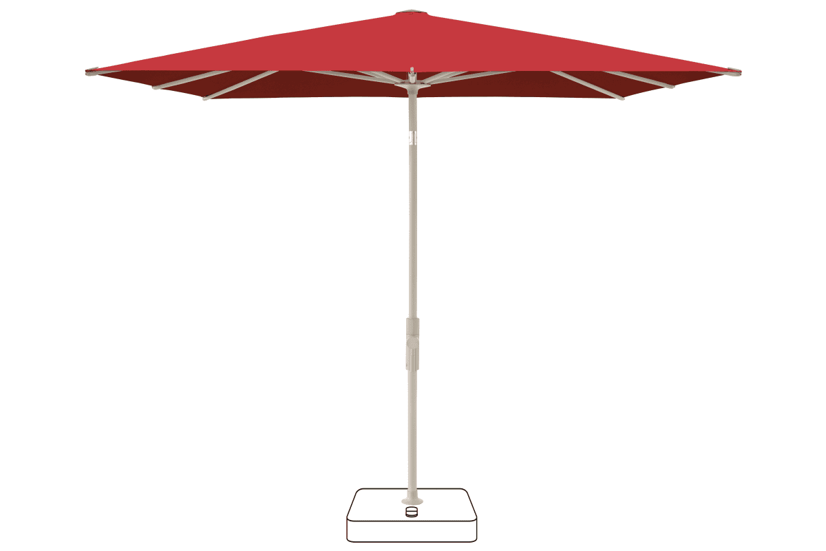 Glatz Parasol VITA Torna carre Cat.5 801 Campari Gris soie