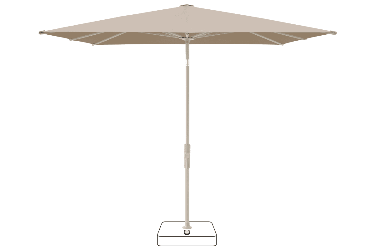 Glatz Parasol VITA Torna carre Cat.5 803 Linen Gris soie