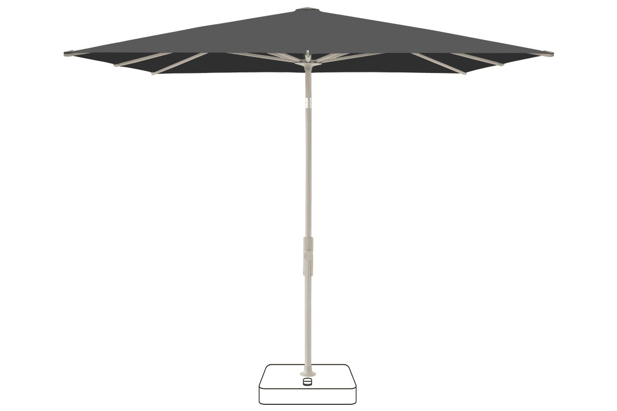 Glatz Parasol VITA Torna carre Cat.5 809 Midnight Gris soie