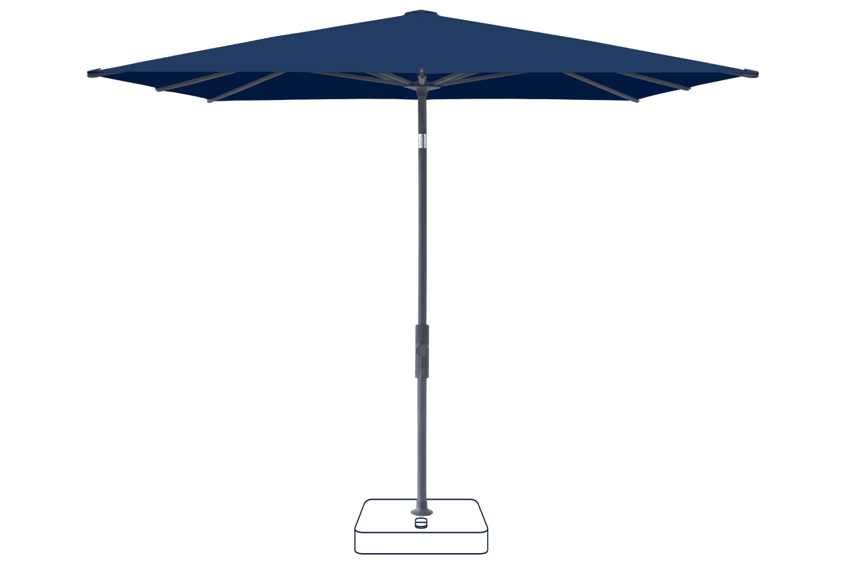 Glatz Parasol VITA Torna carre Cat.5 530 Atlantic Anthracite