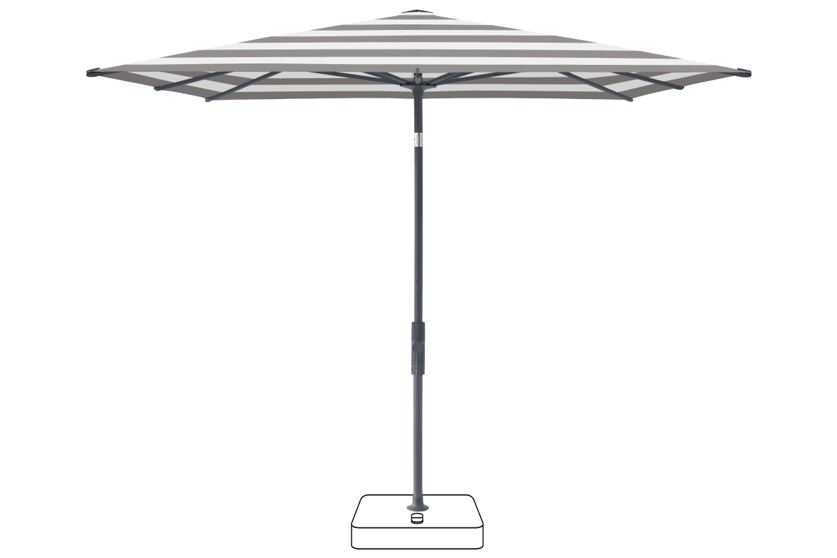 Glatz Parasol VITA Torna carre Cat.5 570 Steel Stripe Anthracite
