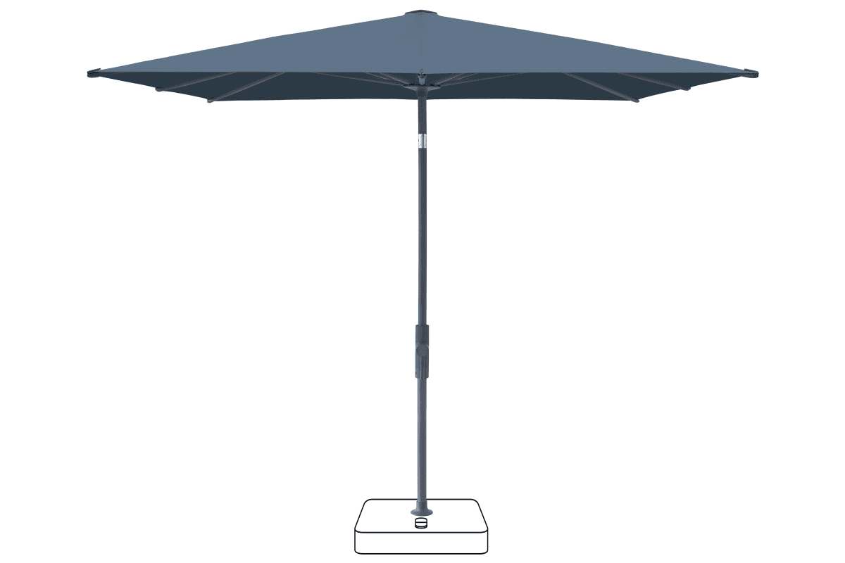 Glatz Parasol VITA Torna carre Cat.5 600 Wave Anthracite