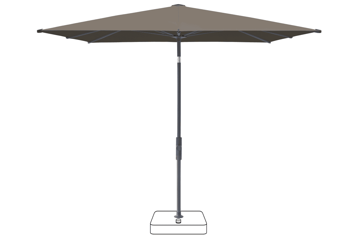 Glatz Parasol VITA Torna carre Cat.5 611 Sandstone Anthracite