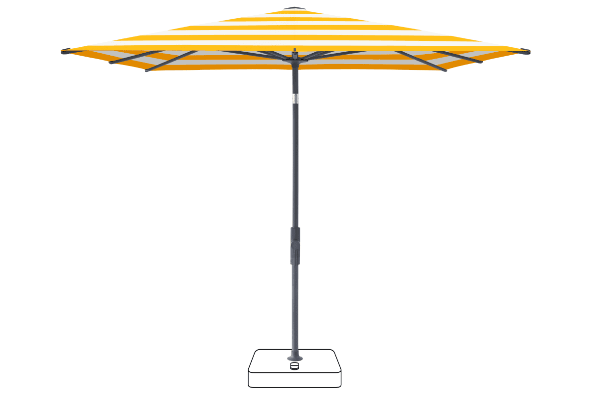 Glatz Parasol VITA Torna carre Cat.5 624 Yellow Stripe Anthracite