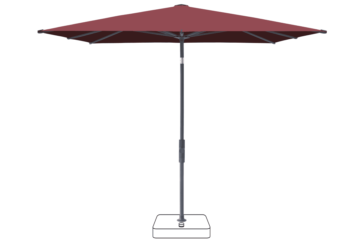 Glatz Parasol VITA Torna carre Cat.5 644 Merlot Anthracite