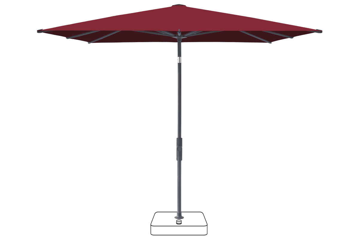 Glatz Parasol VITA Torna carre Cat.5 645 Burgundy Anthracite