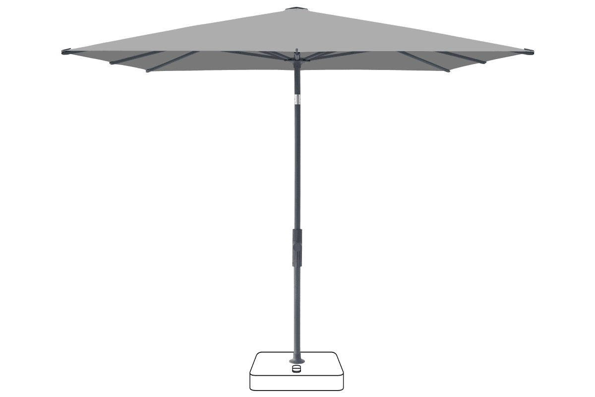 Glatz Parasol VITA Torna carre Cat.5 652 Silver Anthracite