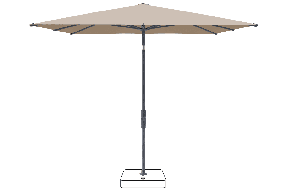 Glatz Parasol VITA Torna carre Cat.5 803 Linen Anthracite