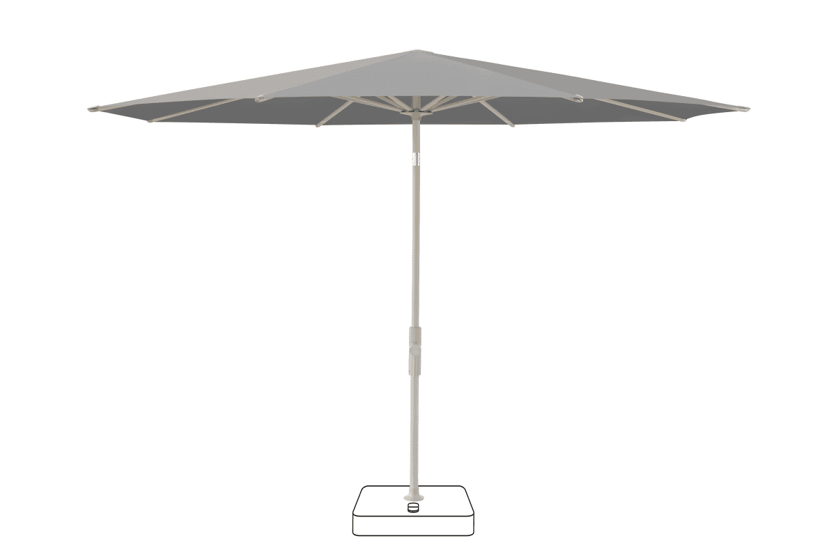 Glatz Parasol VITA Torna rond Cat.5 509 Slate Gris soie