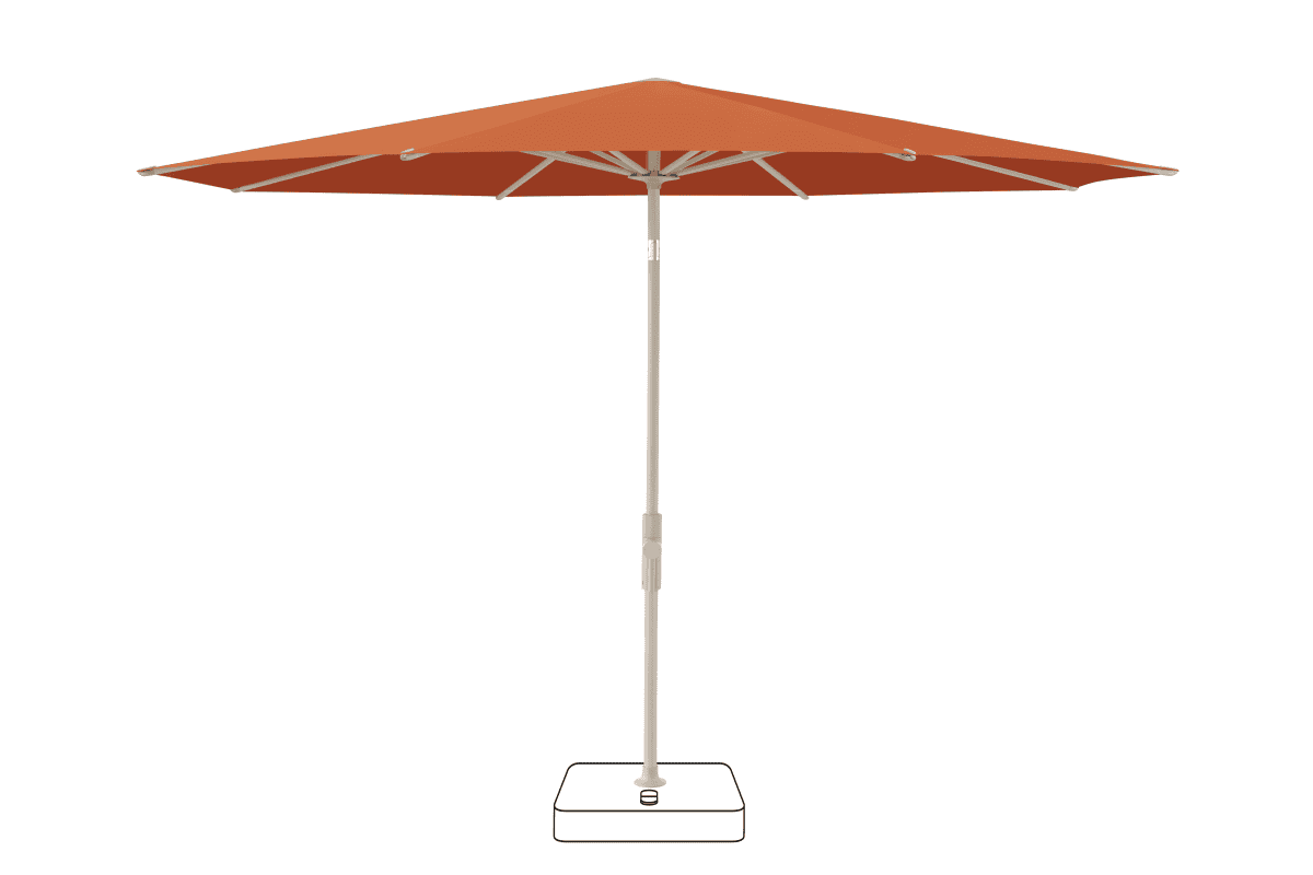 Glatz Parasol VITA Torna rond Cat.5 513 Outback Gris soie