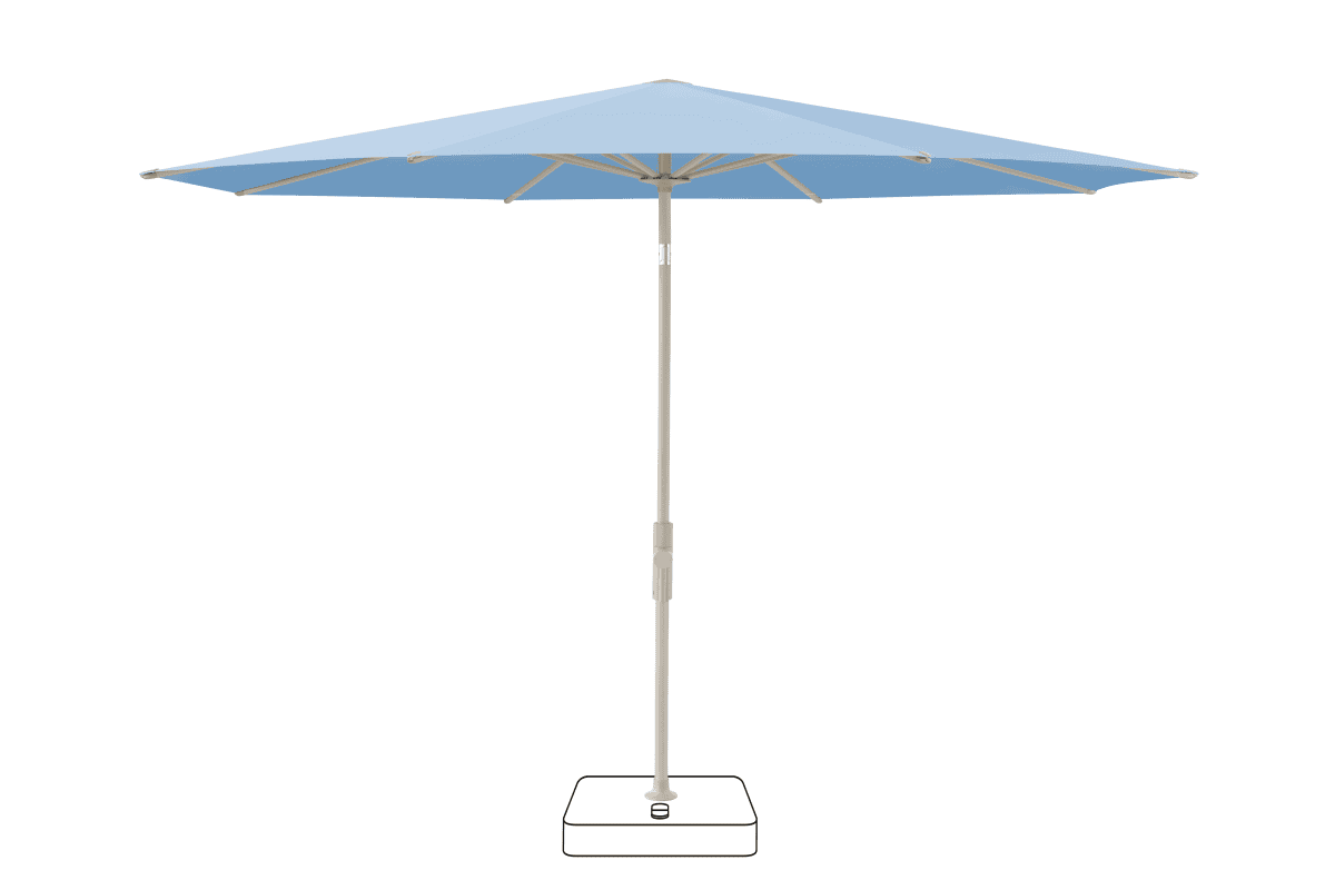 Glatz Parasol VITA Torna rond Cat.5 515 Cloud Gris soie