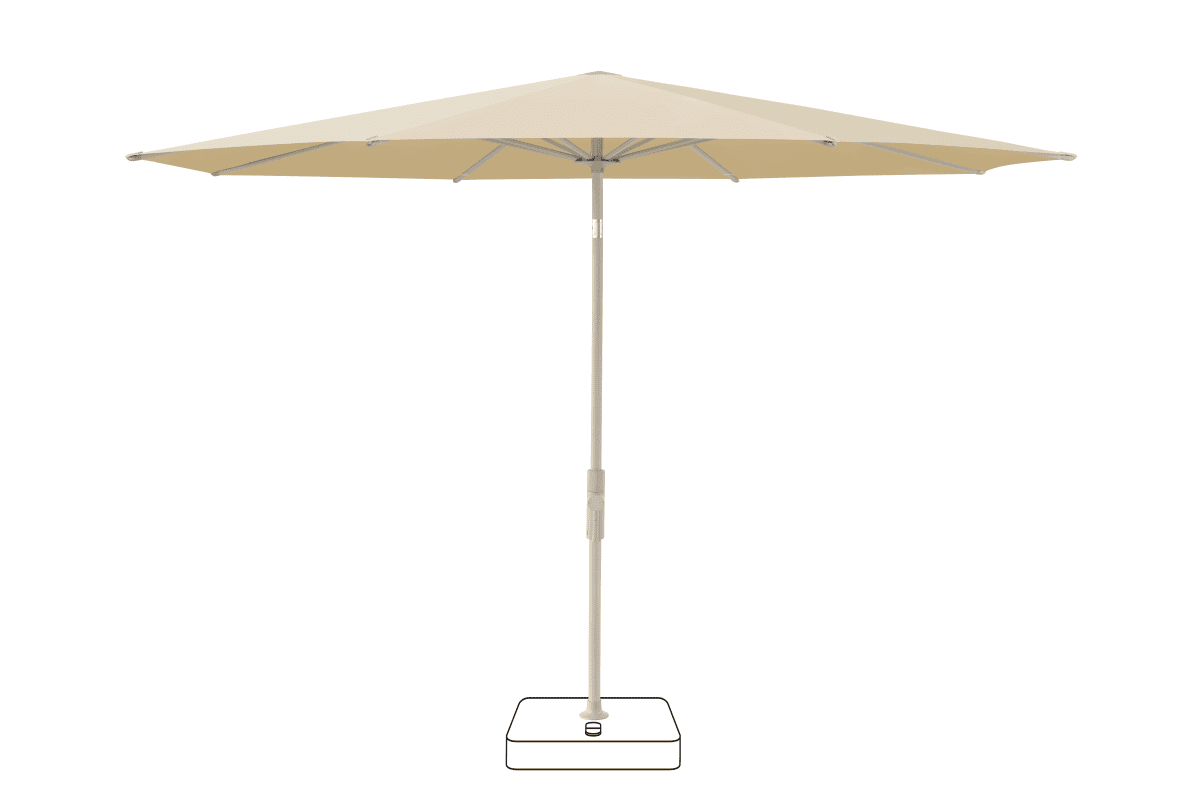 Glatz Parasol VITA Torna rond Cat.5 526 Bamboo Gris soie