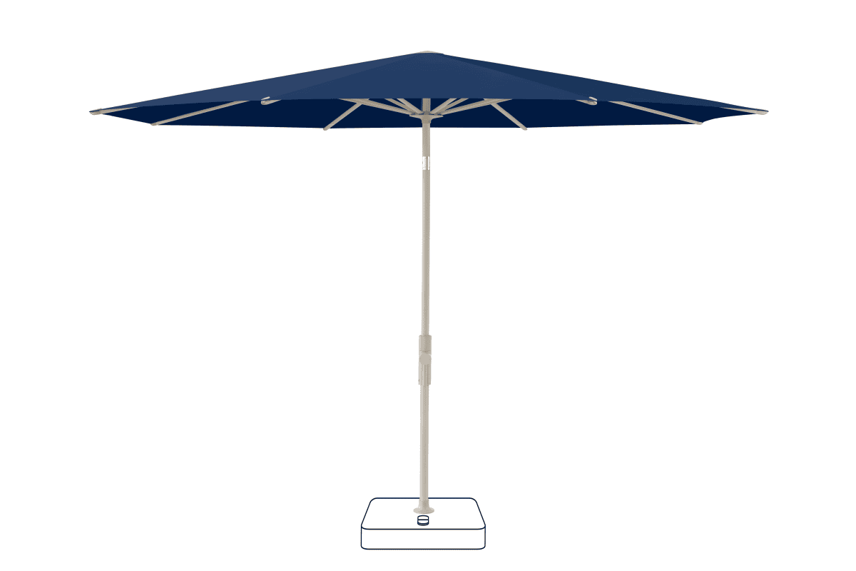 Glatz Parasol VITA Torna rond Cat.5 530 Atlantic Gris soie