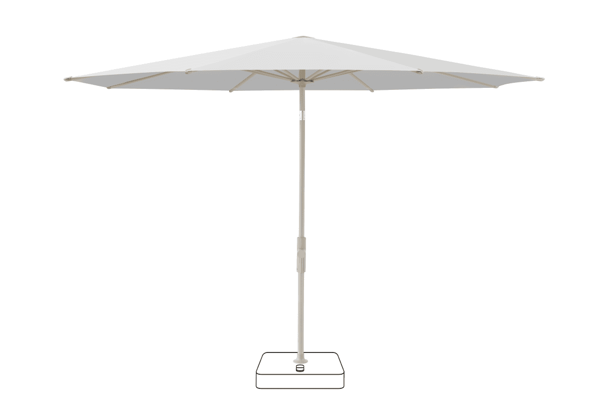 Glatz Parasol VITA Torna rond Cat.5 550 Cement Gris soie