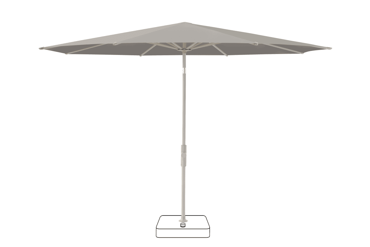 Glatz Parasol VITA Torna rond Cat.5 558 Steel Gris soie