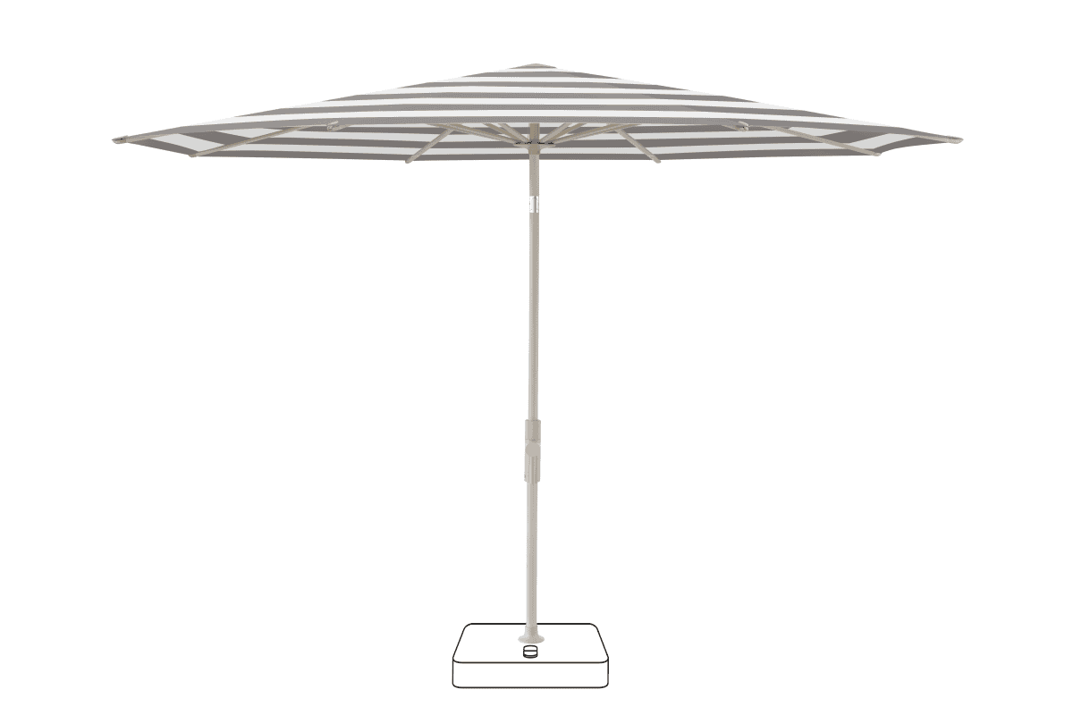 Glatz Parasol VITA Torna rond Cat.5 570 Steel Stripe Gris soie