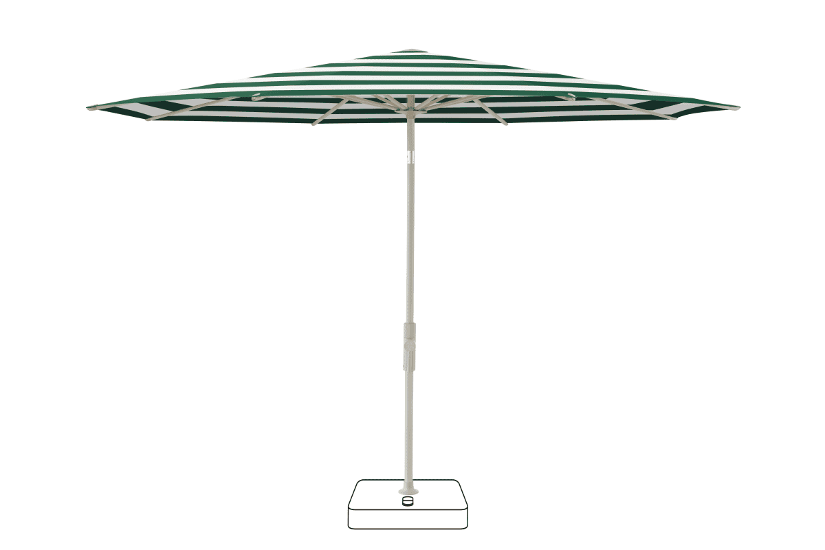 Glatz Parasol VITA Torna rond Cat.5 589 Green Stripe Gris soie