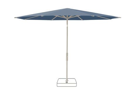 Glatz Parasol VITA Torna rond Cat.5 601 Waterfall Gris soie