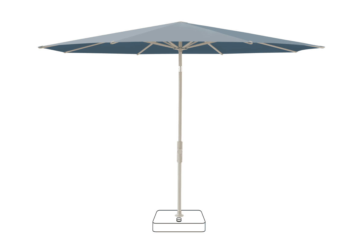 Glatz Parasol VITA Torna rond Cat.5 603 Horizon Gris soie