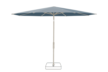 Glatz Parasol VITA Torna rond Cat.5 603 Horizon Gris soie
