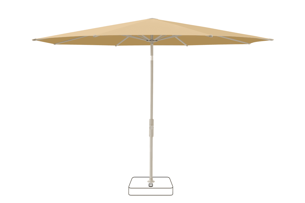 Glatz Parasol VITA Torna rond Cat.5 604 Cereal Gris soie