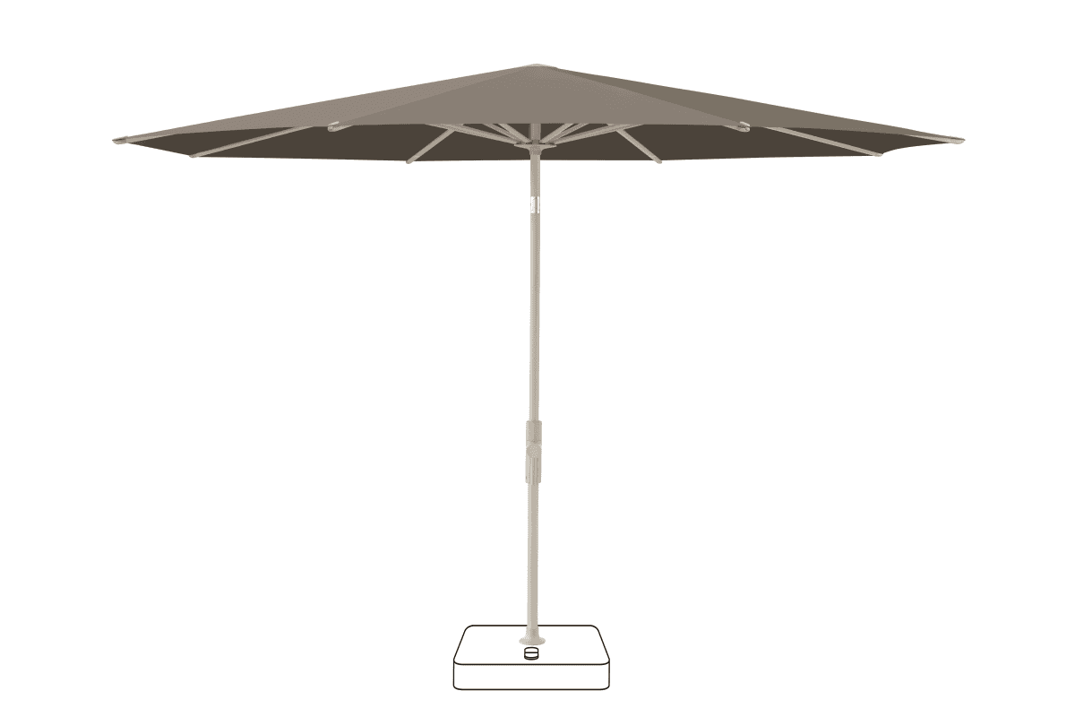 Glatz Parasol VITA Torna rond Cat.5 611 Sandstone Gris soie