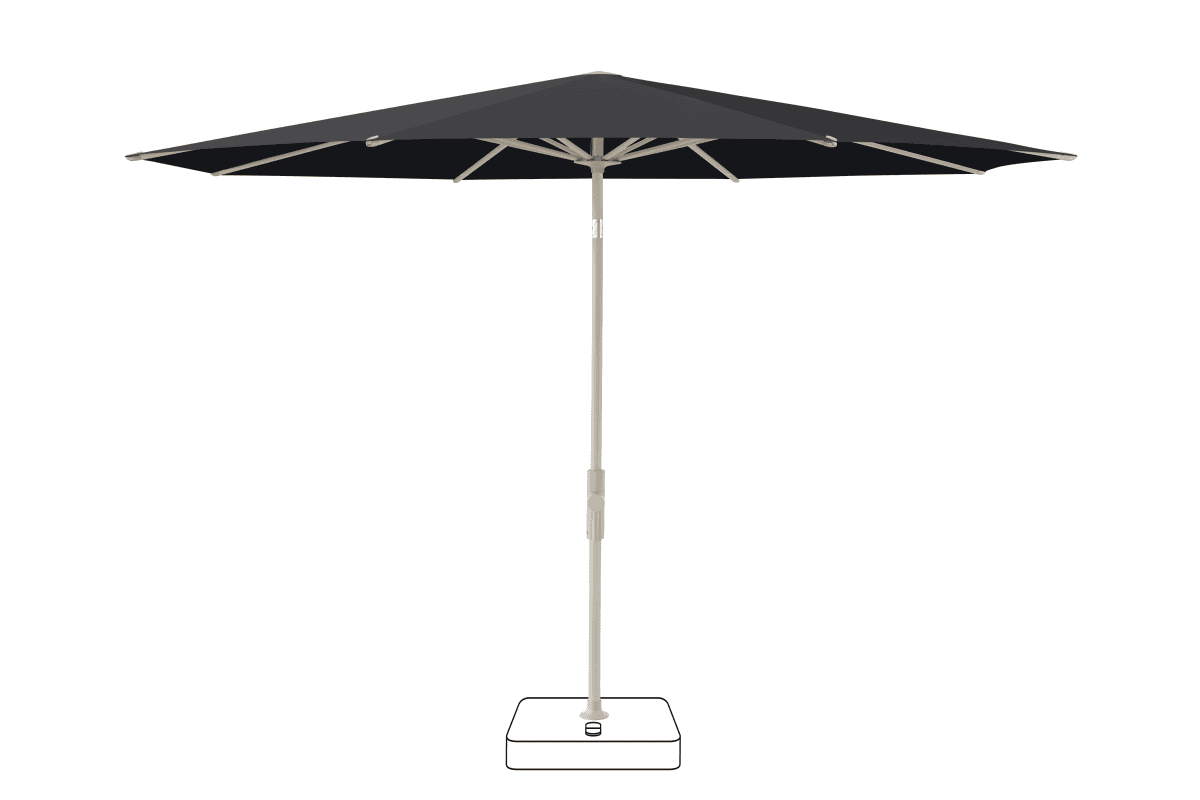 Glatz Parasol VITA Torna rond Cat.5 615 Black Gris soie