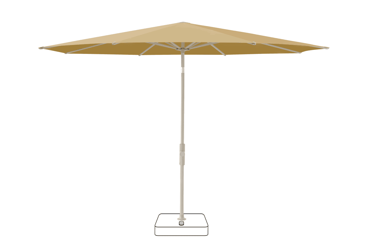 Glatz Parasol VITA Torna rond Cat.5 618 Dijon Gris soie