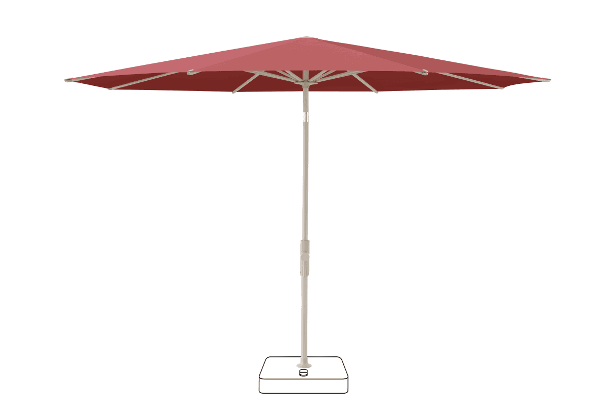 Glatz Parasol VITA Torna rond Cat.5 637 Cherry Gris soie