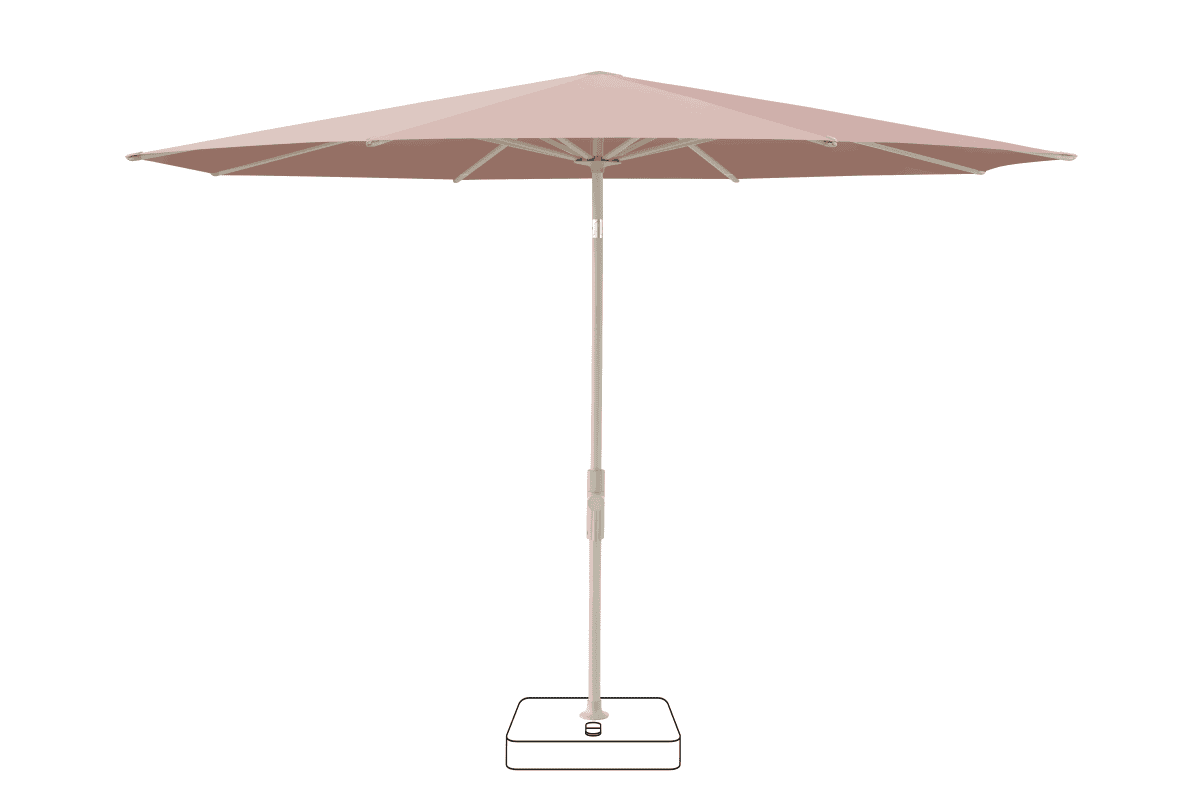 Glatz Parasol VITA Torna rond Cat.5 639 Blush Gris soie