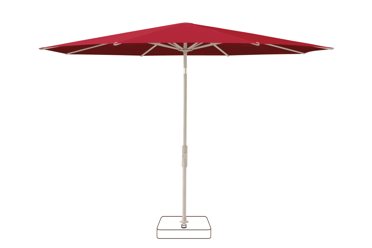 Glatz Parasol VITA Torna rond Cat.5 646 Rubino Gris soie