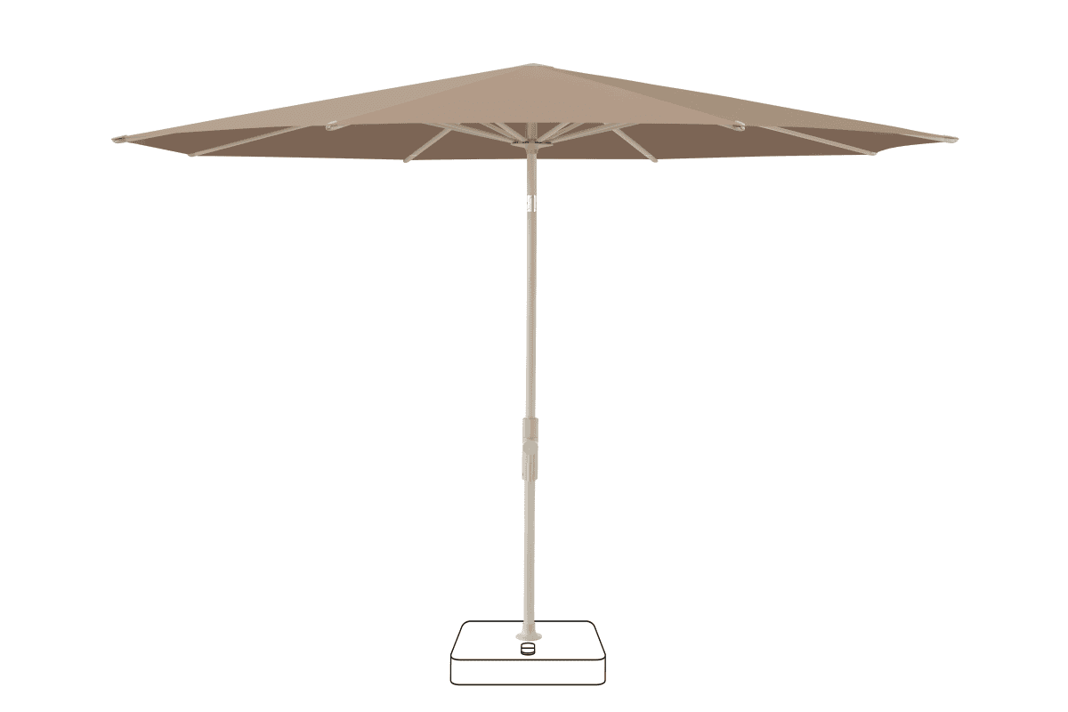 Glatz Parasol VITA Torna rond Cat.5 650 Camel Gris soie