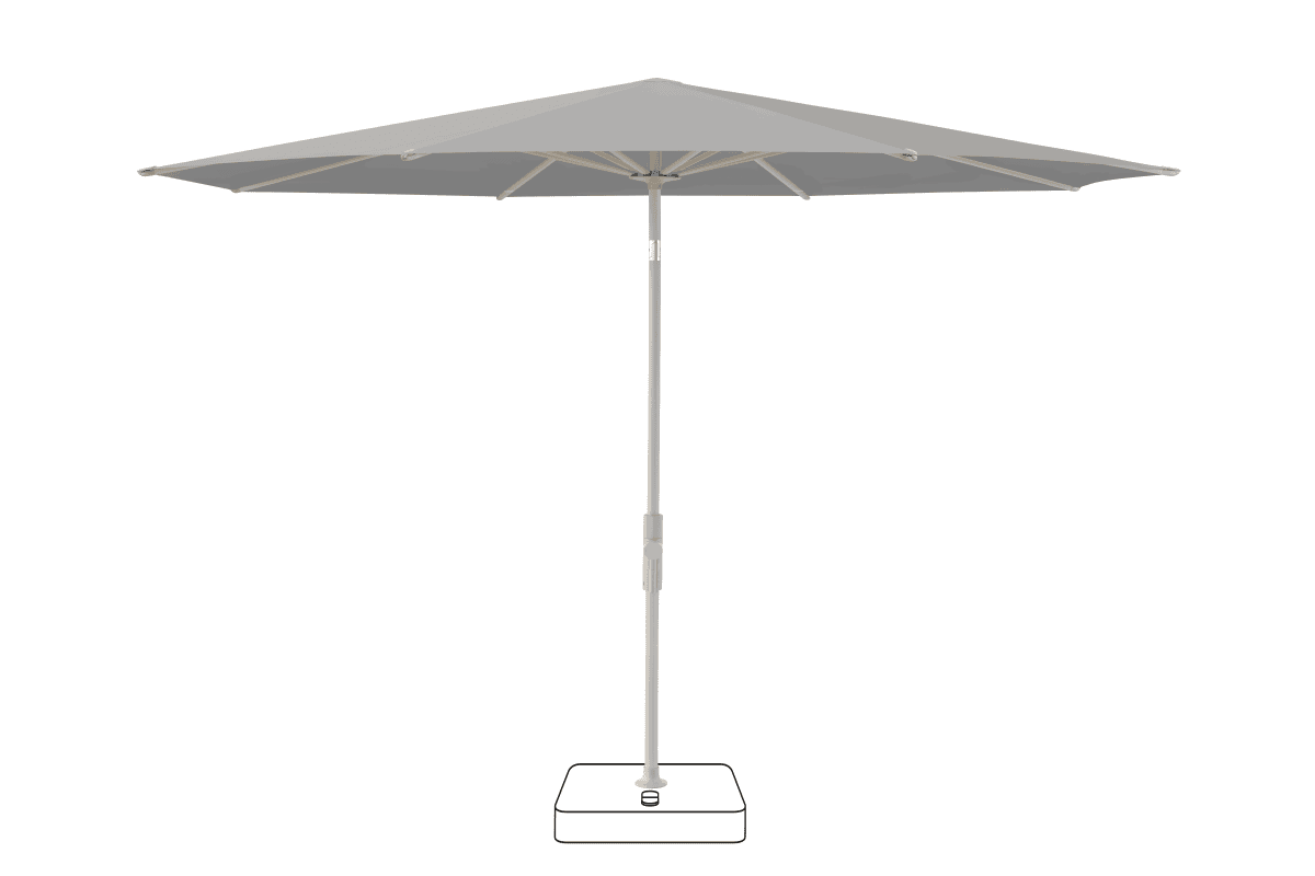 Glatz Parasol VITA Torna rond Cat.5 652 Silver Gris soie