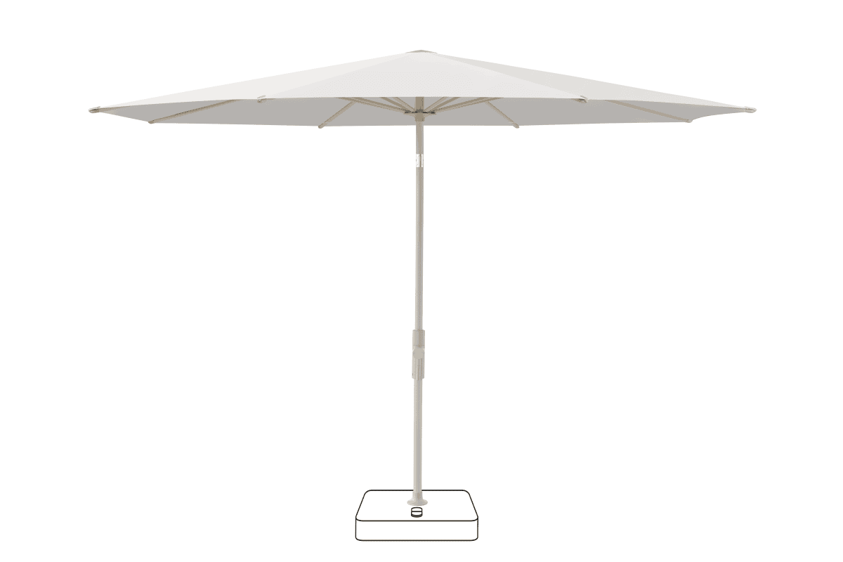 Glatz Parasol VITA Torna rond Cat.5 665 Chrome Gris soie