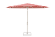 Glatz Parasol VITA Torna rond Cat.5 800 Red Stripe Gris soie