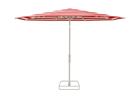 Glatz Parasol VITA Torna rond Cat.5 800 Red Stripe Gris soie