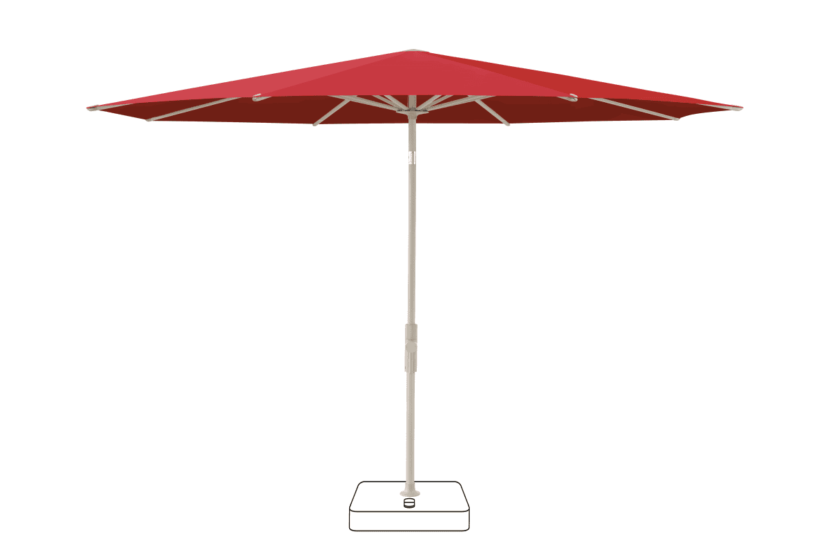 Glatz Parasol VITA Torna rond Cat.5 801 Campari Gris soie