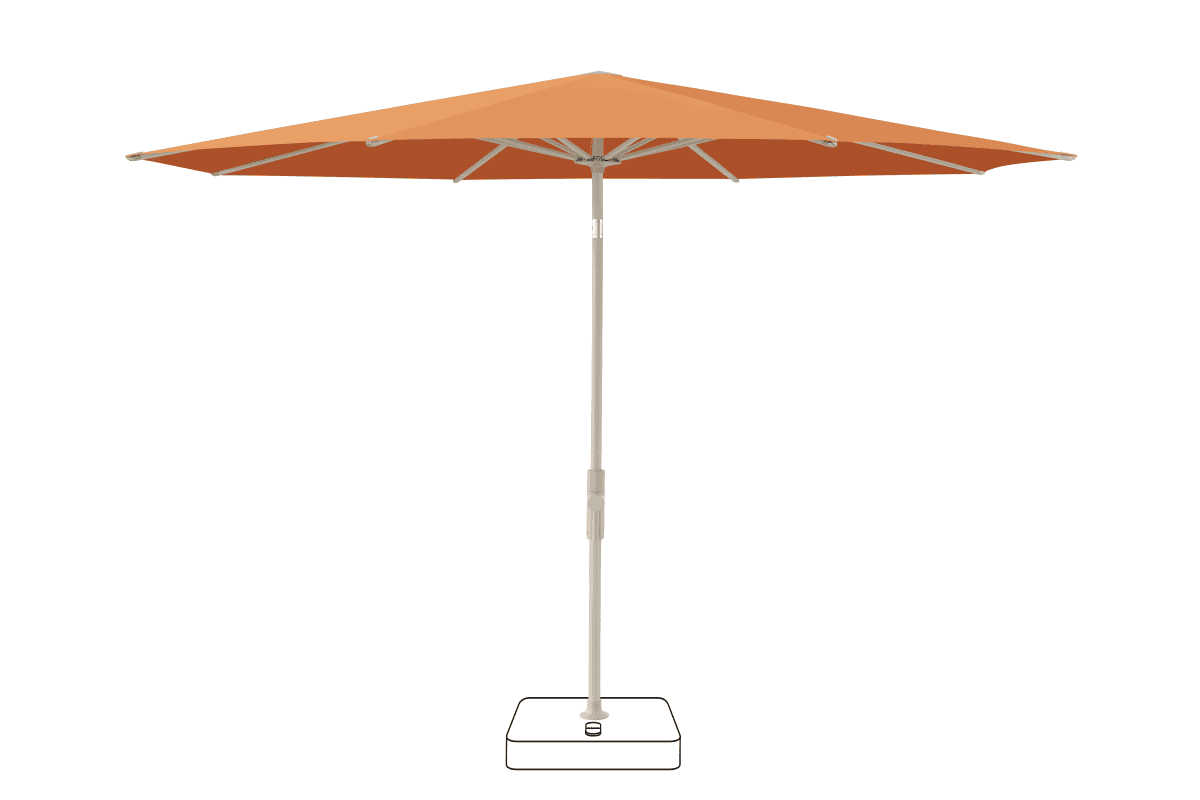 Glatz Parasol VITA Torna rond Cat.5 802 Sienna Gris soie