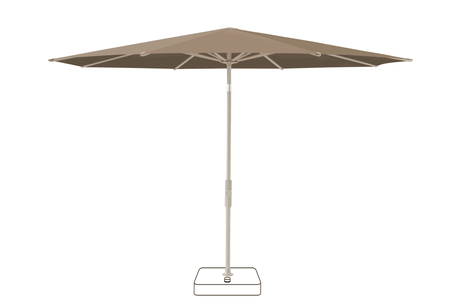Glatz Parasol VITA Torna rond Cat.5 805 Walnut Gris soie